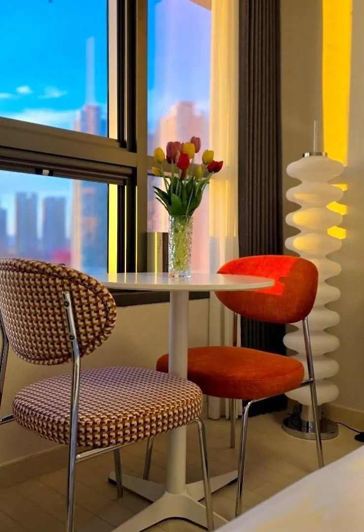 Apartment Songdo Sensory Stay # Couple Trip # View Restaurant # Free Parking # Hotel Bedding # Netflix Incheon South Korea